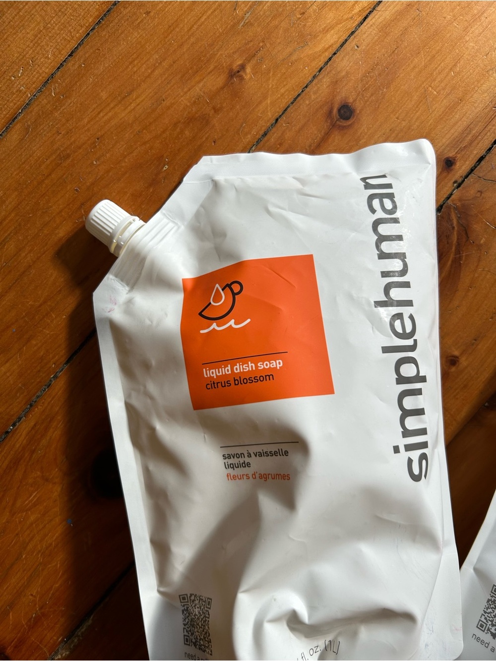 simplehuman Citrus Blossom Dish Soap Refill Pouch containing 34 fl.